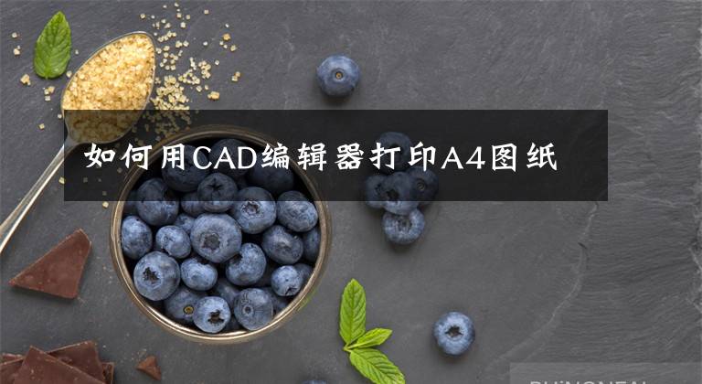 如何用CAD編輯器打印A4圖紙