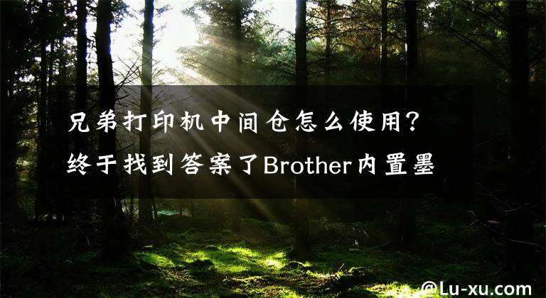 兄弟打印機中間倉怎么使用？終于找到答案了Brother內(nèi)置墨倉新品開啟工作組打印新方式