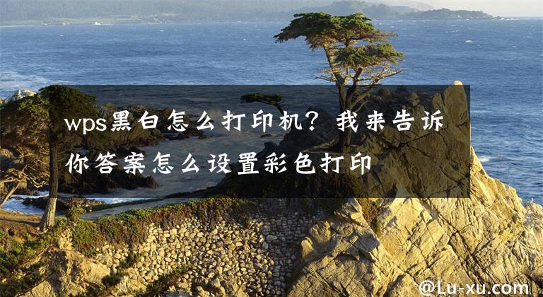 wps黑白怎么打印機(jī)？我來告訴你答案怎么設(shè)置彩色打印