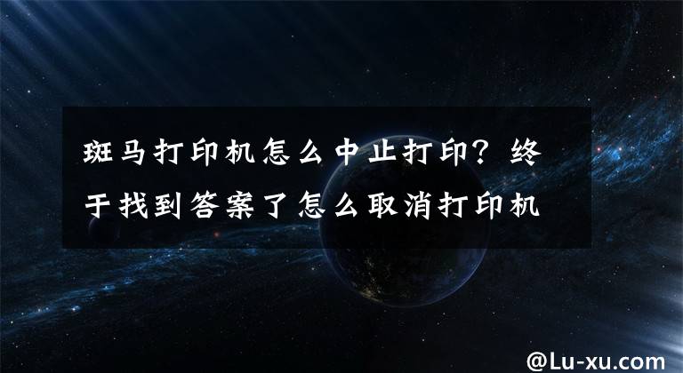 斑馬打印機怎么中止打印？終于找到答案了怎么取消打印機暫停狀態(tài)？