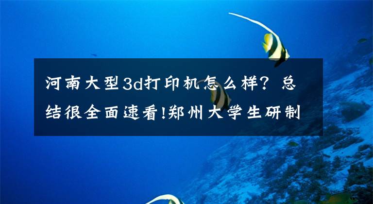 河南大型3d打印機怎么樣？總結(jié)很全面速看!鄭州大學生研制彩色3D打印機拿金獎 揭秘其過人之處