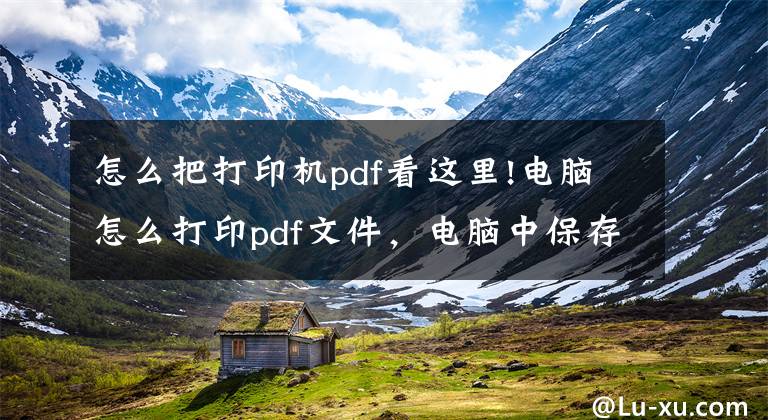 怎么把打印機(jī)pdf看這里!電腦怎么打印pdf文件，電腦中保存的pdf文件怎么打印