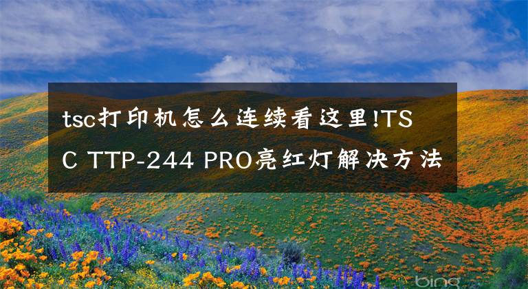 tsc打印機怎么連續(xù)看這里!TSC TTP-244 PRO亮紅燈解決方法，操作步驟詳解