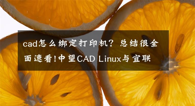 cad怎么綁定打印機(jī)？總結(jié)很全面速看!中望CAD Linux與宜聯(lián)打印機(jī)深度兼容，滿足高效設(shè)計(jì)與圖紙打印需求