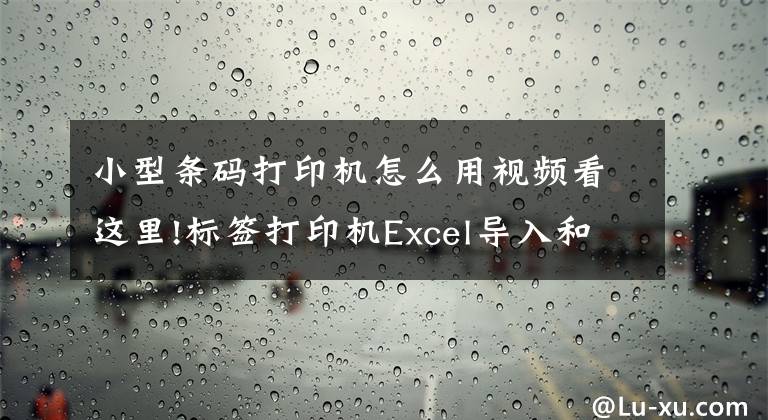 小型條碼打印機怎么用視頻看這里!標簽打印機Excel導入和批量打印「視頻教程」