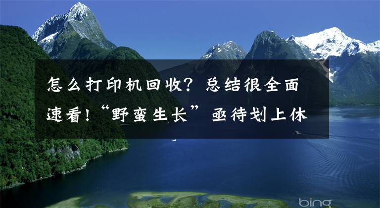 怎么打印機回收？總結(jié)很全面速看!“野蠻生長”亟待劃上休止符 廢棄電器電子產(chǎn)品回收立規(guī)矩