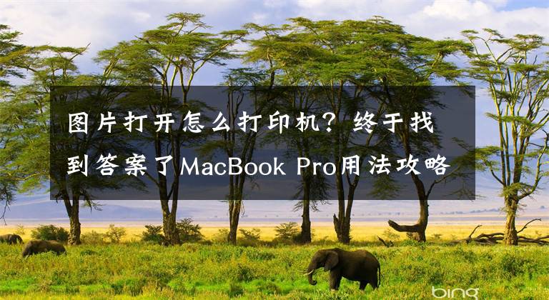 圖片打開怎么打印機(jī)？終于找到答案了MacBook Pro用法攻略：如何在MacBook上打印圖片？