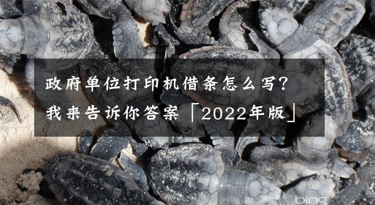 政府單位打印機(jī)借條怎么寫(xiě)？我來(lái)告訴你答案「2022年版」借條范本（附：使用說(shuō)明、注意事項(xiàng)）