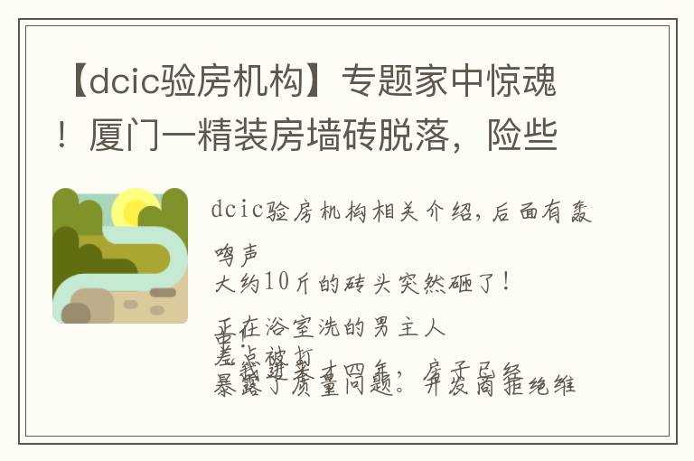 【dcic驗房機構(gòu)】專題家中驚魂！廈門一精裝房墻磚脫落，險些砸中業(yè)主！開發(fā)商說：過保了不管