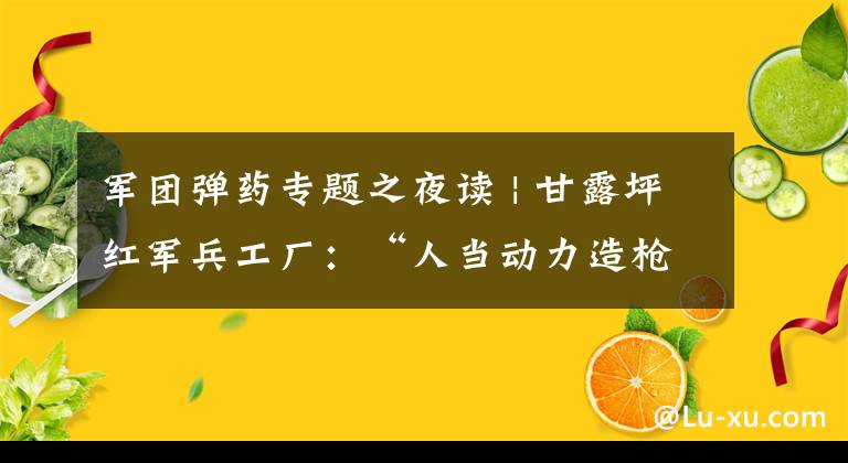 軍團(tuán)彈藥專題之夜讀 | 甘露坪紅軍兵工廠：“人當(dāng)動(dòng)力造槍彈 ”