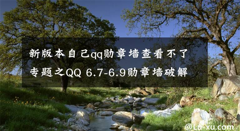 新版本自己qq勛章墻查看不了專題之QQ 6.7-6.9勛章墻破解補(bǔ)丁