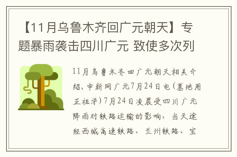 【11月烏魯木齊回廣元朝天】專題暴雨襲擊四川廣元 致使多次列車晚點(diǎn)