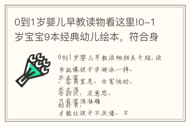 0到1歲嬰兒早教讀物看這里!0-1歲寶寶9本經(jīng)典幼兒繪本，符合身心發(fā)展規(guī)律和認(rèn)知水平