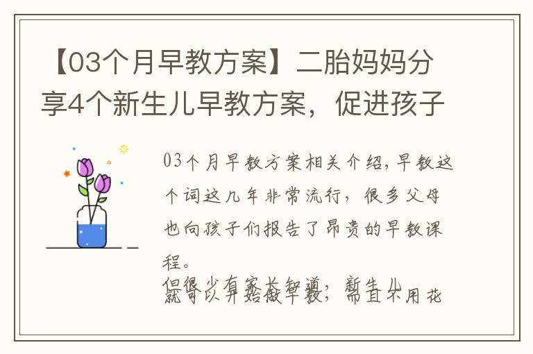 【03個月早教方案】二胎媽媽分享4個新生兒早教方案，促進孩子智力發(fā)育，在家中完成