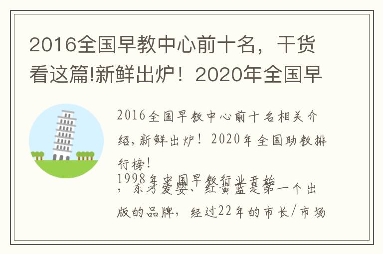 2016全國(guó)早教中心前十名，干貨看這篇!新鮮出爐！2020年全國(guó)早教排行榜