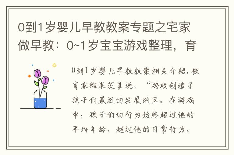 0到1歲嬰兒早教教案專題之宅家做早教：0~1歲寶寶游戲整理，育兒專家力薦，寶寶越玩越聰明