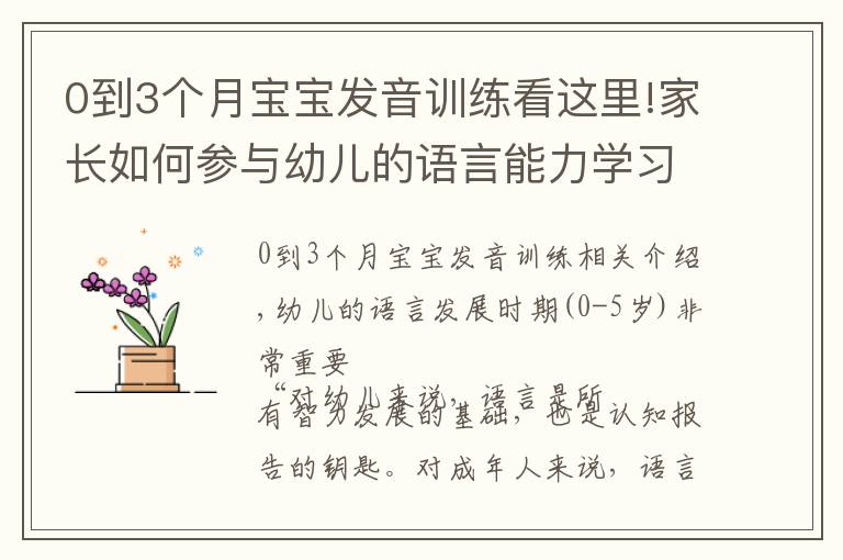 0到3個(gè)月寶寶發(fā)音訓(xùn)練看這里!家長如何參與幼兒的語言能力學(xué)習(xí)？超詳細(xì)教程