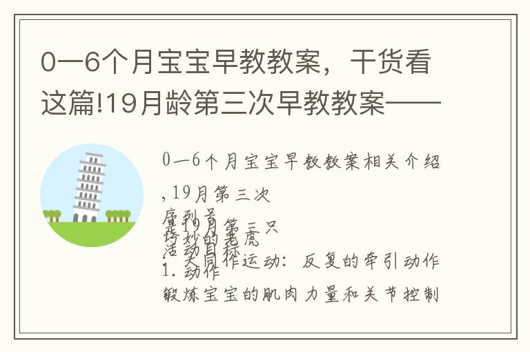 0一6個月寶寶早教教案，干貨看這篇!19月齡第三次早教教案——巧虎專區(qū)（學做家務(wù)）