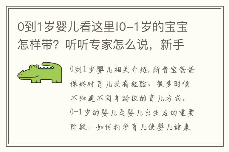 0到1歲嬰兒看這里!0-1歲的寶寶怎樣帶？聽聽專家怎么說，新手爸媽必備