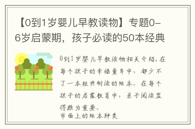 【0到1歲嬰兒早教讀物】專題0-6歲啟蒙期，孩子必讀的50本經(jīng)典繪本！