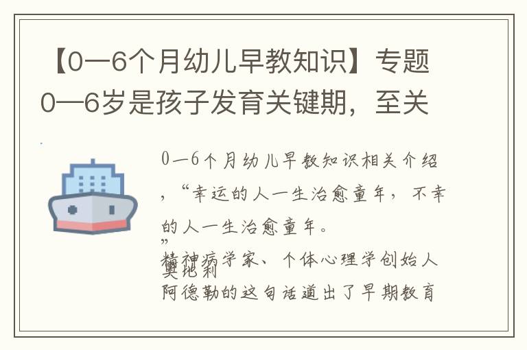 【0一6個月幼兒早教知識】專題0—6歲是孩子發(fā)育關(guān)鍵期，至關(guān)重要的早期教育，父母應(yīng)該教什么？