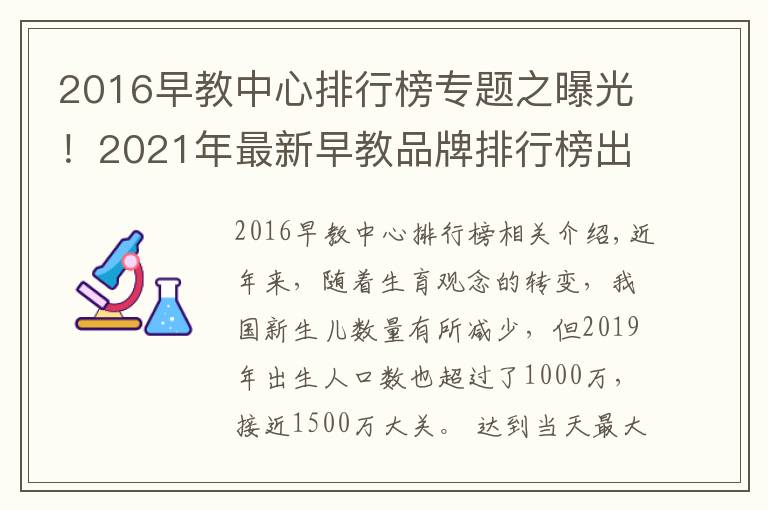 2016早教中心排行榜專(zhuān)題之曝光！2021年最新早教品牌排行榜出爐，寶媽力薦