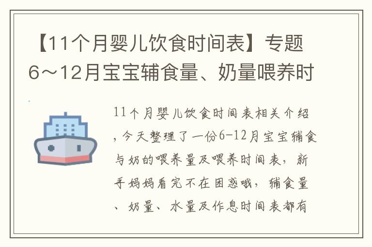 【11個(gè)月嬰兒飲食時(shí)間表】專題6～12月寶寶輔食量、奶量喂養(yǎng)時(shí)間表，新手媽媽收藏