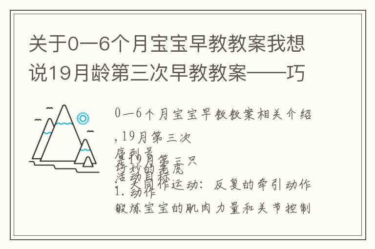 關(guān)于0一6個月寶寶早教教案我想說19月齡第三次早教教案——巧虎專區(qū)（學做家務(wù)）