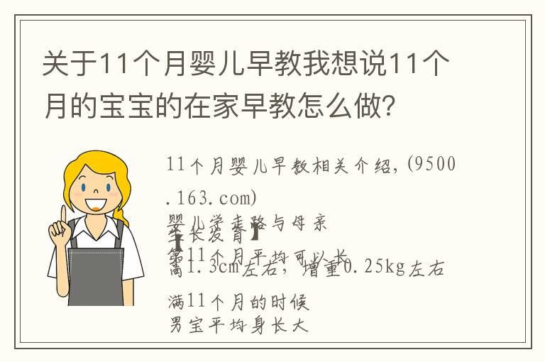 關(guān)于11個(gè)月嬰兒早教我想說11個(gè)月的寶寶的在家早教怎么做？