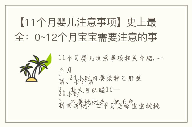 【11個月嬰兒注意事項】史上最全：0~12個月寶寶需要注意的事項，過來人都說，很實用