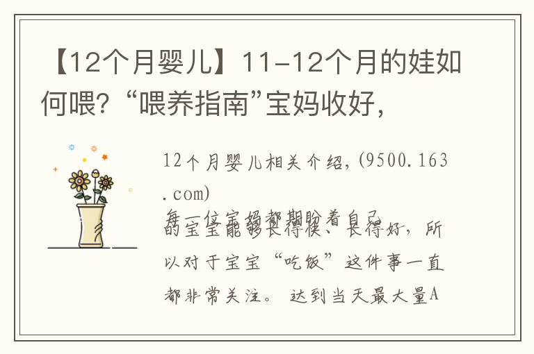 【12個月嬰兒】11-12個月的娃如何喂？“喂養(yǎng)指南”寶媽收好，孩子長得更快