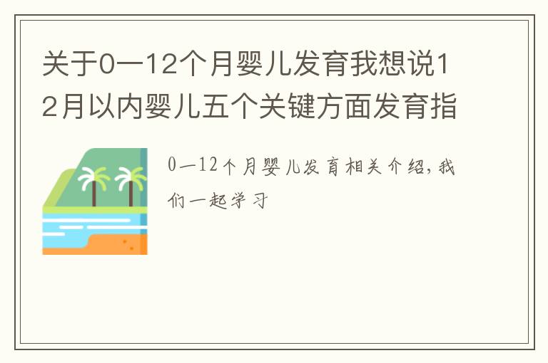 關于0一12個月嬰兒發(fā)育我想說12月以內(nèi)嬰兒五個關鍵方面發(fā)育指標整理