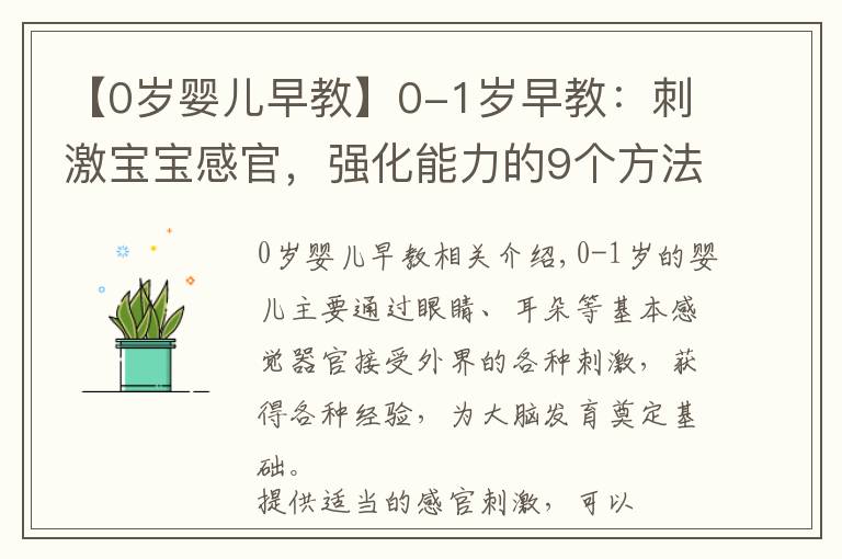 【0歲嬰兒早教】0-1歲早教：刺激寶寶感官，強(qiáng)化能力的9個(gè)方法