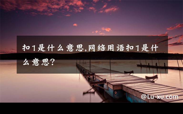 扣1是什么意思,網(wǎng)絡(luò)用語扣1是什么意思？