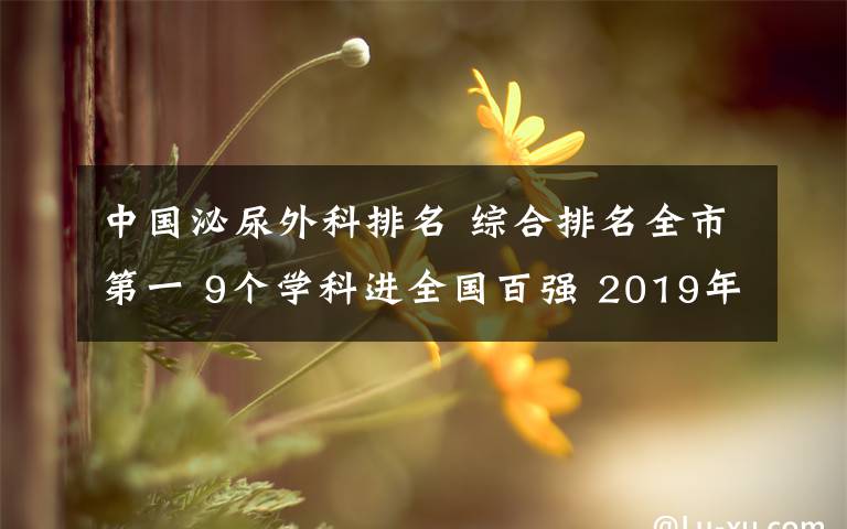 中國泌尿外科排名 綜合排名全市第一 9個學(xué)科進(jìn)全國百強 2019年度中國醫(yī)院科技量值發(fā)榜，廈門大學(xué)附屬第一醫(yī)院再奪佳績