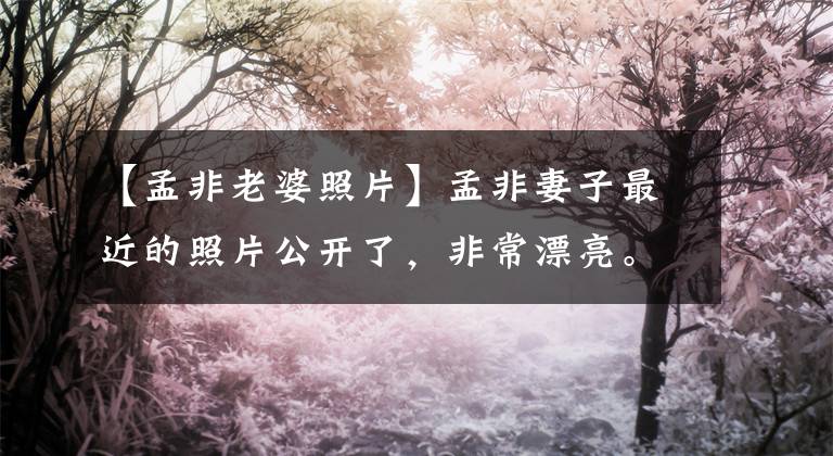 【孟非老婆照片】孟非妻子最近的照片公開了，非常漂亮。難怪網(wǎng)友：看不到女嘉賓。