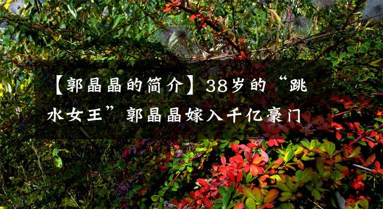 【郭晶晶的簡介】38歲的“跳水女王”郭晶晶嫁入千億豪門，生下了延生三胎，這5個(gè)家庭非常幸福。