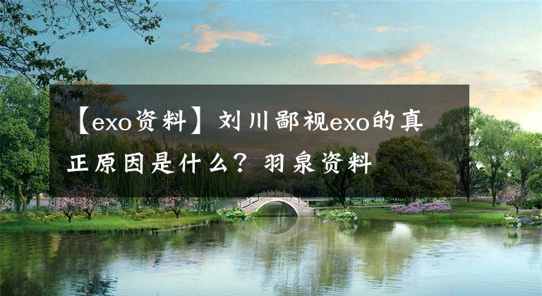 【exo資料】劉川鄙視exo的真正原因是什么？羽泉資料