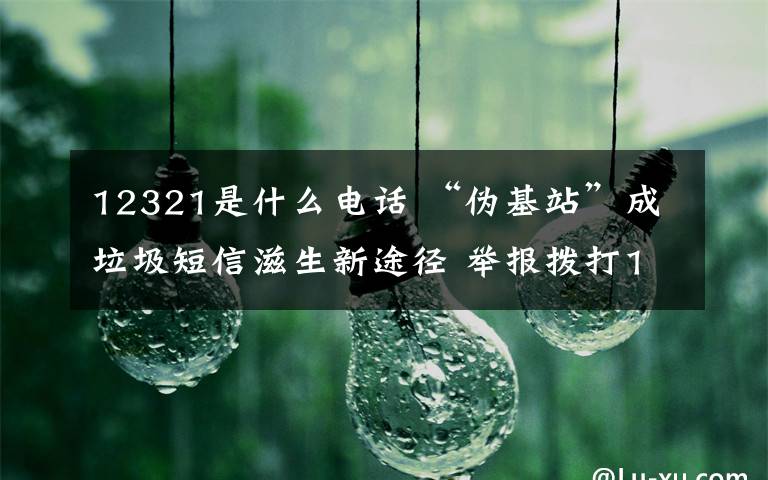 12321是什么電話 “偽基站”成垃圾短信滋生新途徑 舉報撥打12321