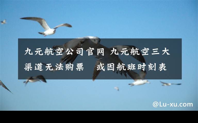 九元航空公司官網(wǎng) 九元航空三大渠道無法購票　或因航班時刻表不獲批