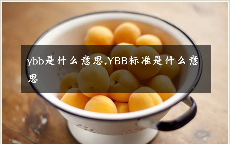 ybb是什么意思,YBB標(biāo)準(zhǔn)是什么意思