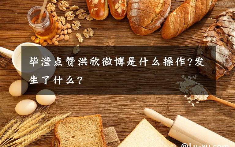 畢瀅點贊洪欣微博是什么操作?發(fā)生了什么?