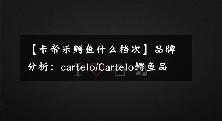 【卡帝樂鱷魚什么檔次】品牌分析：cartelo/Cartelo鱷魚品牌行李輪行李箱銷量為什么那么好？