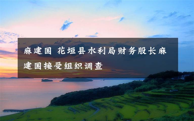 麻建國 花垣縣水利局財務(wù)股長麻建國接受組織調(diào)查