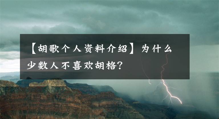 【胡歌個人資料介紹】為什么少數人不喜歡胡格？