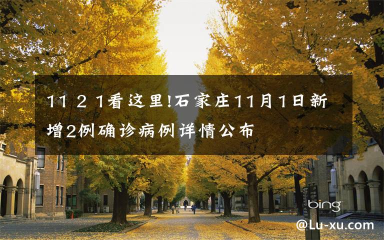 11 2 1看這里!石家莊11月1日新增2例確診病例詳情公布