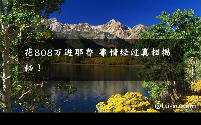 花808萬進耶魯 事情經(jīng)過真相揭秘！