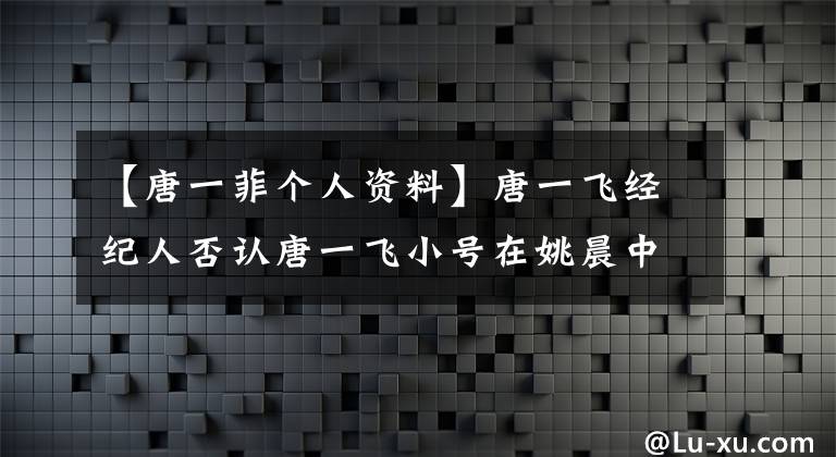 【唐一菲個人資料】唐一飛經(jīng)紀(jì)人否認(rèn)唐一飛小號在姚晨中被操縱。