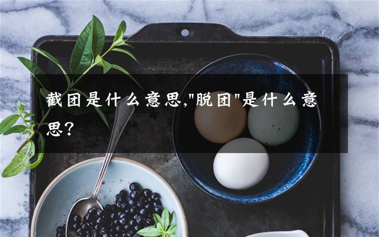 截團(tuán)是什么意思,