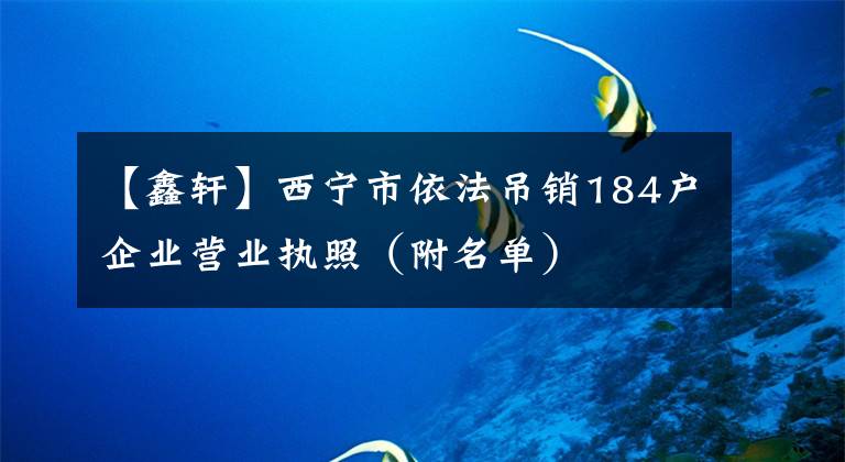 【鑫軒】西寧市依法吊銷(xiāo)184戶企業(yè)營(yíng)業(yè)執(zhí)照（附名單）